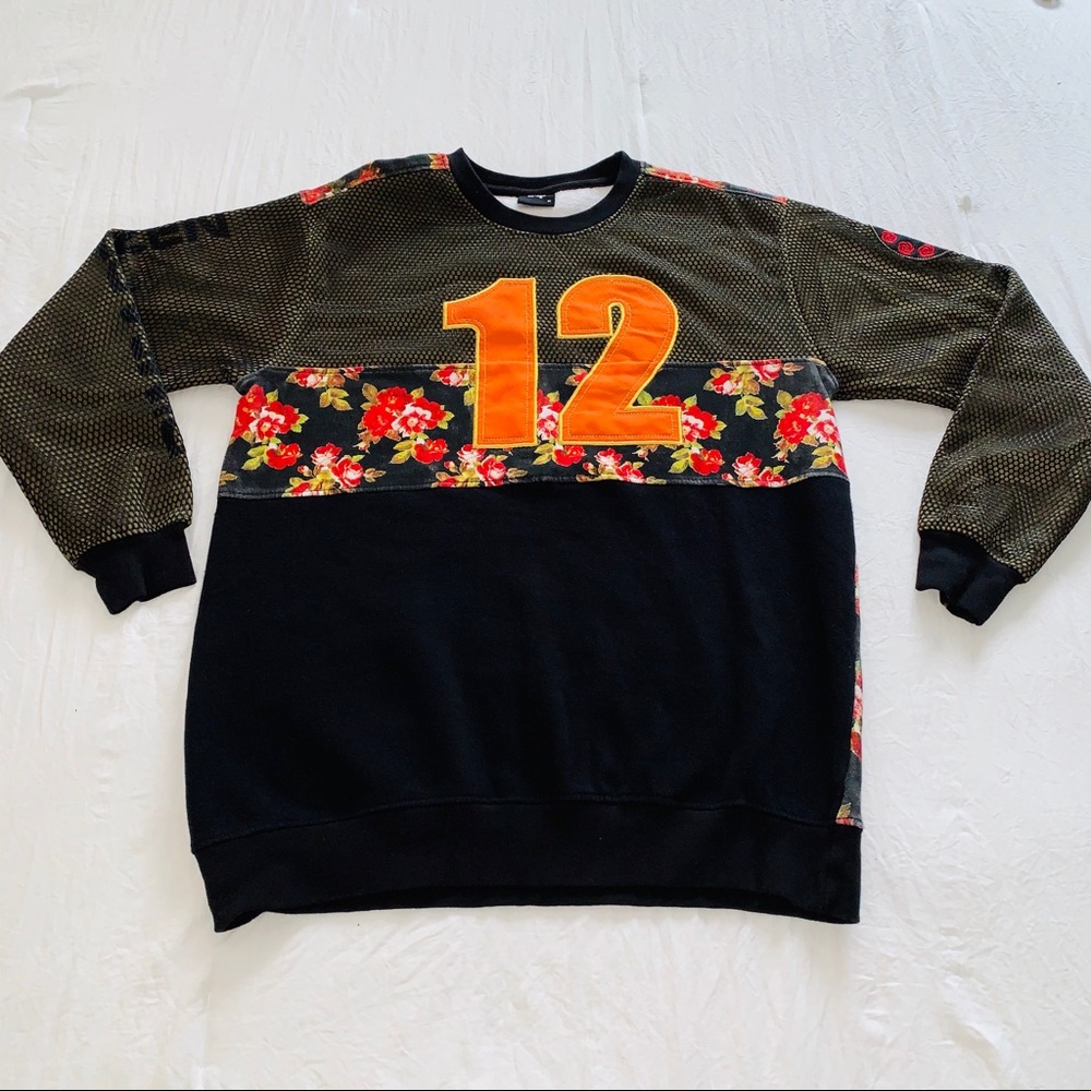 IMP Men’s Floral Unique Design Crewneck Sweatshirt